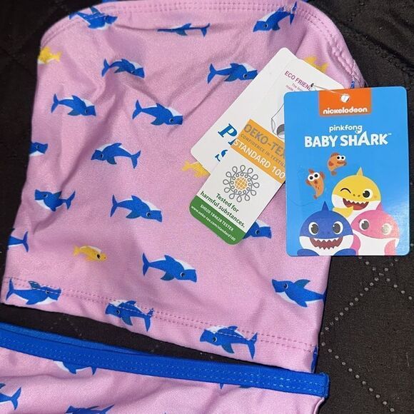 12 month Swimsuit Lot Baby Shark Disney Princess Carters Watermelon Girls NWT - Picture 8 of 9